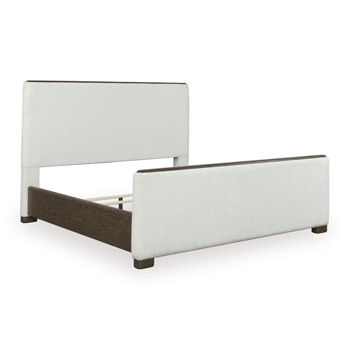Radkin - King/California King Upholstered Panel Headboard - Burnished Brown