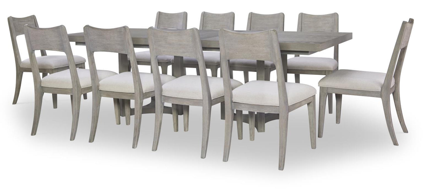 Artesia - Complete Rectangle Dining Table - Smokey Taupe