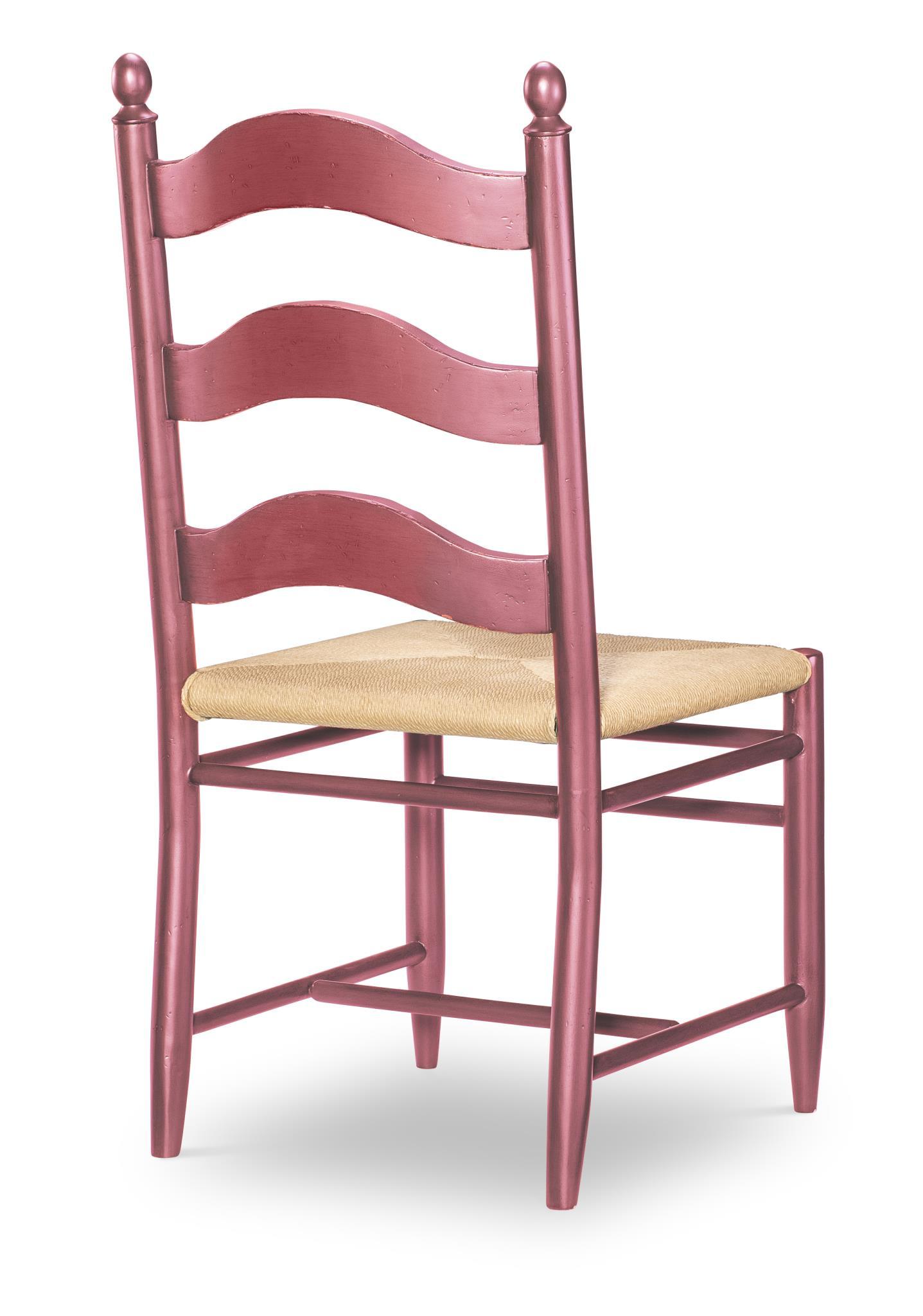 Vintage Market - Rush Seat Ladder Back Side Chair - Spiced Apple