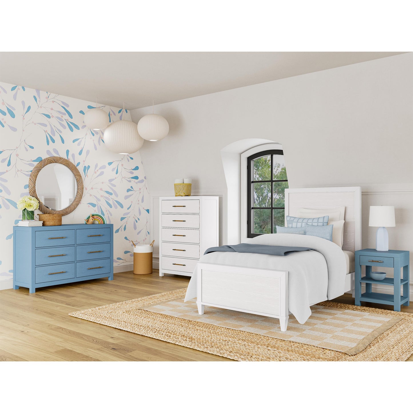 Rosalie - 1-Drawer Nightstand - Blue