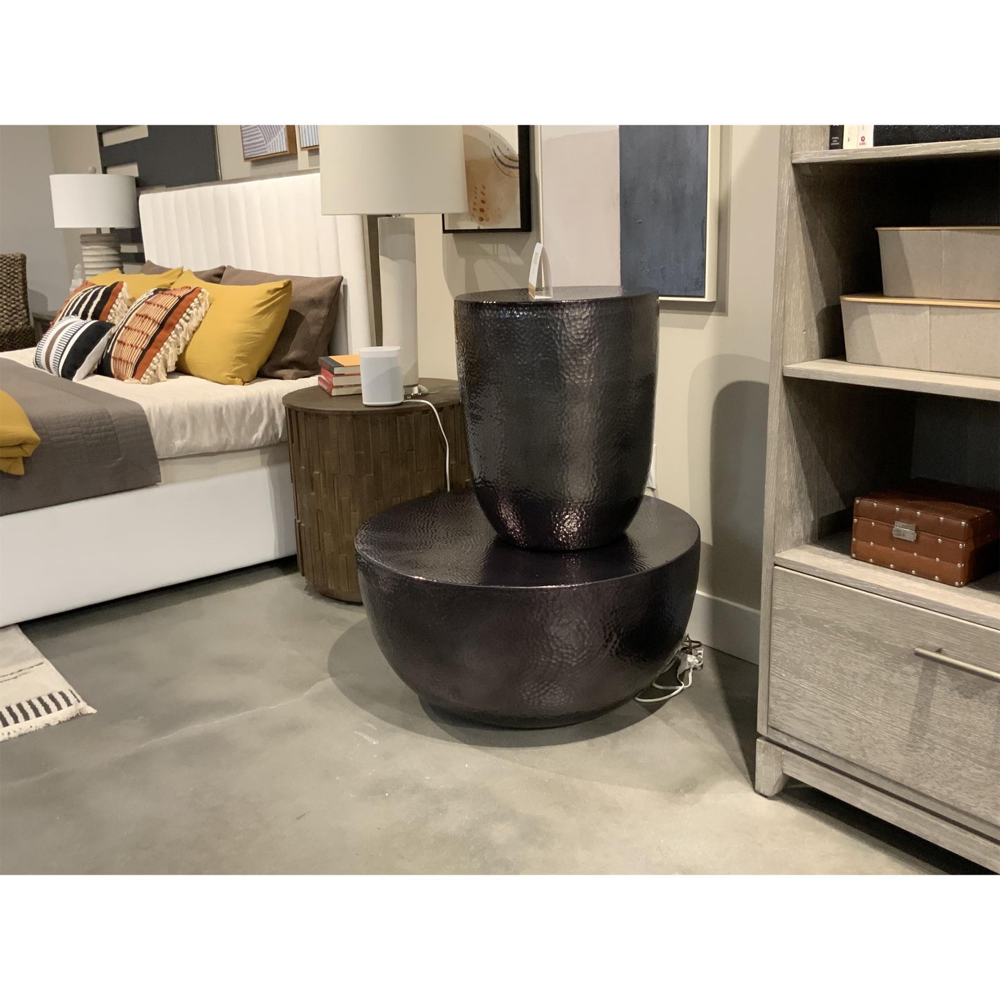 Brixen - Round Side Table - Dark Brown