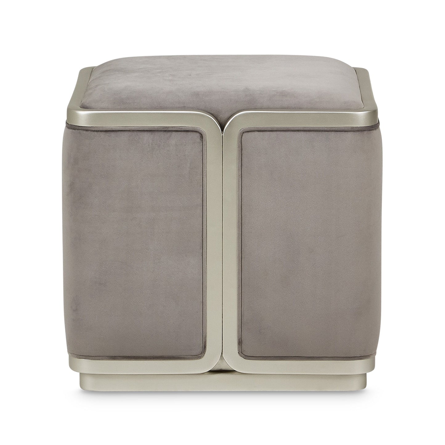 Linea - Ottoman - Gray Pearl/SilverMist