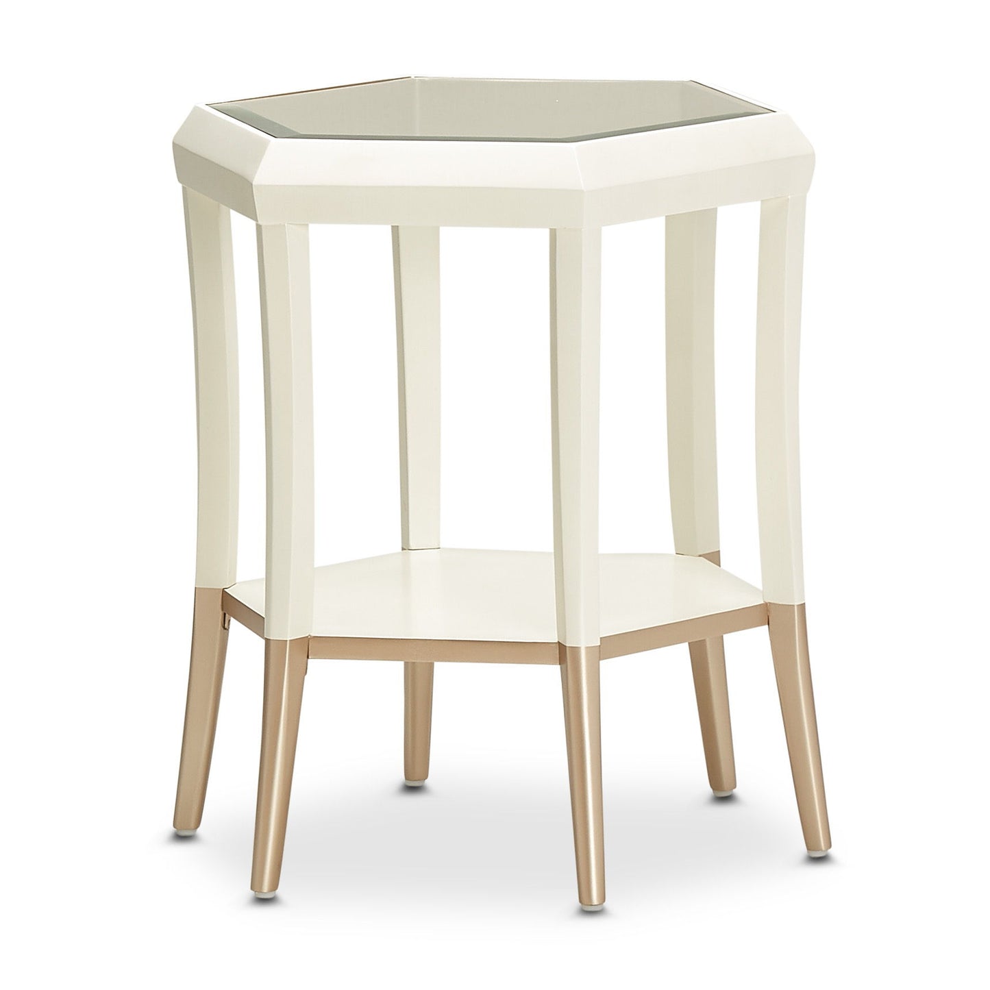 La Rachelle - Hexagon Accent Table - Champagne