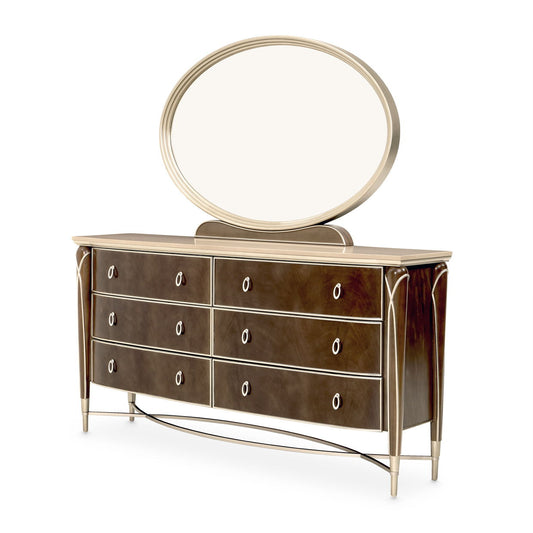 Villa Cherie - Dresser & Mirror - Hazelnut