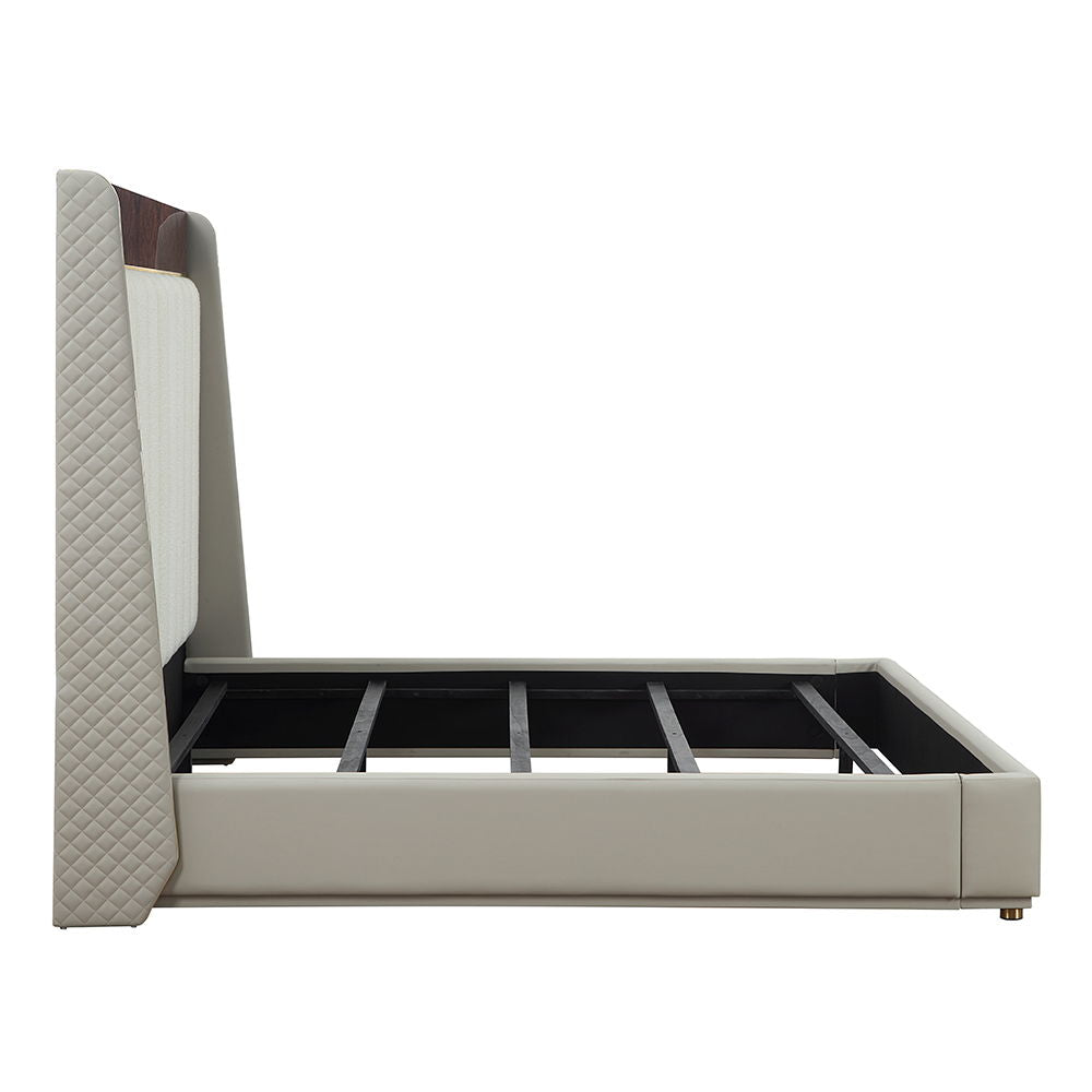 Jamonica - Eastern King Bed - Beige & Dark Brown