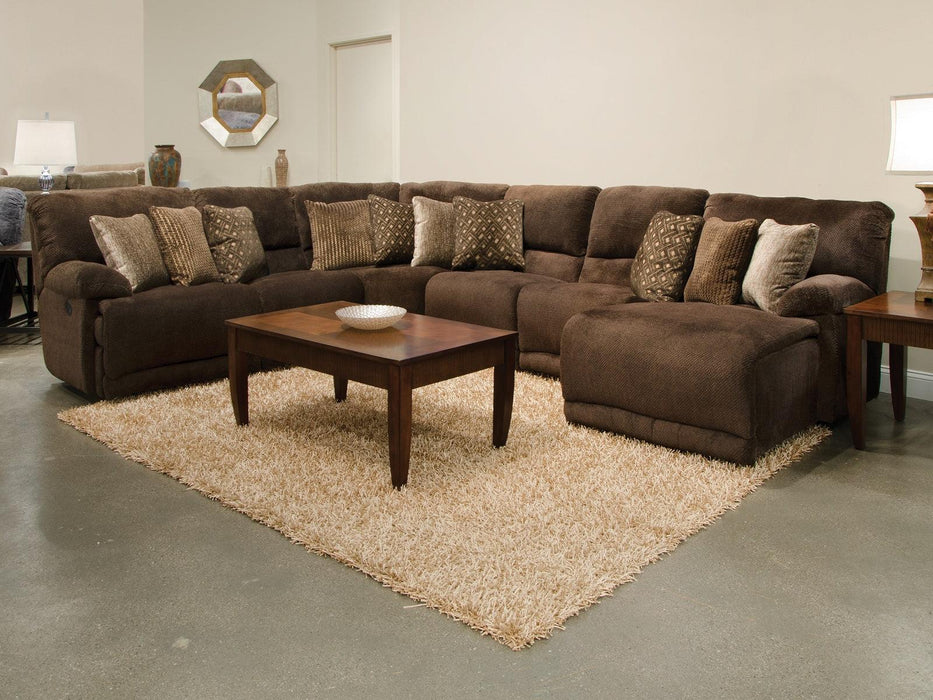 Catnapper Furniture Burbank Power Lay Flat Right Side Facing Recliner in Chocolate image