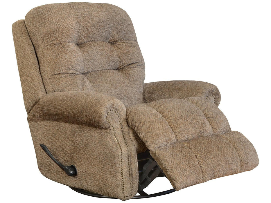 Catnapper Furniture Norwood Swivel Glider Recliner in Camel
