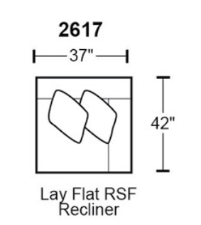 Catnapper McPherson Lay Flat RSF Recliner in Buff 2617