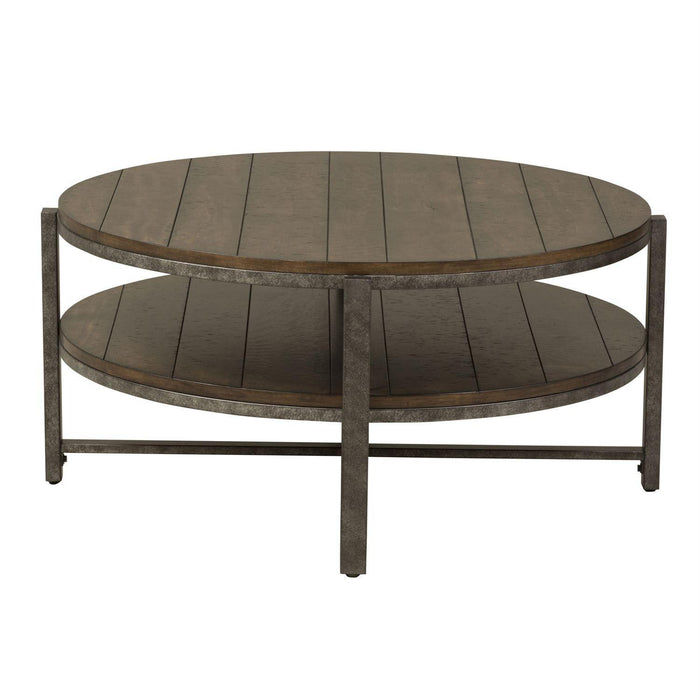 Liberty Breckinridge Round Cocktail Table in Mahogany