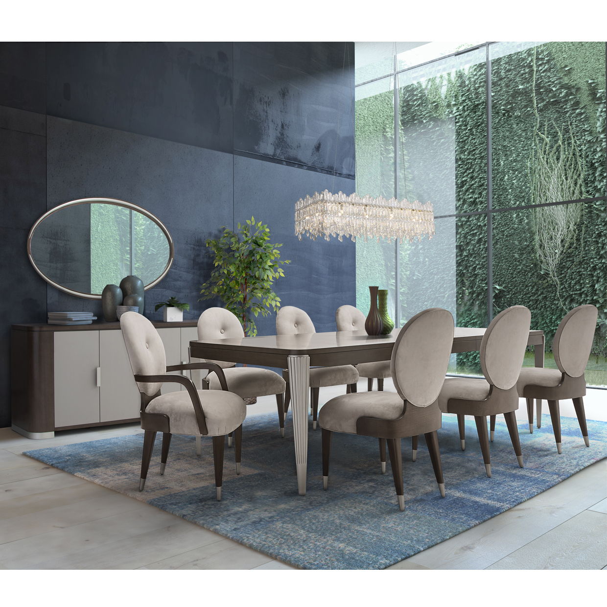 Roxbury Park - Sideboard & Mirror - Slate