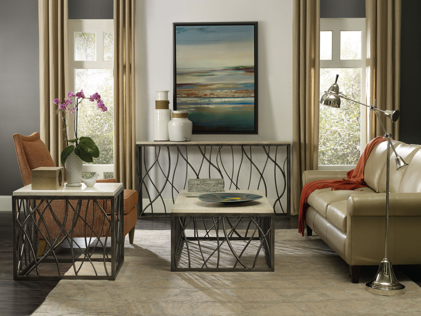 Melange - Console Table - White
