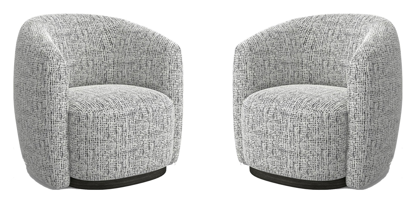 Tatum - Swivel Accent Chair (Set of 2) - Nightshade
