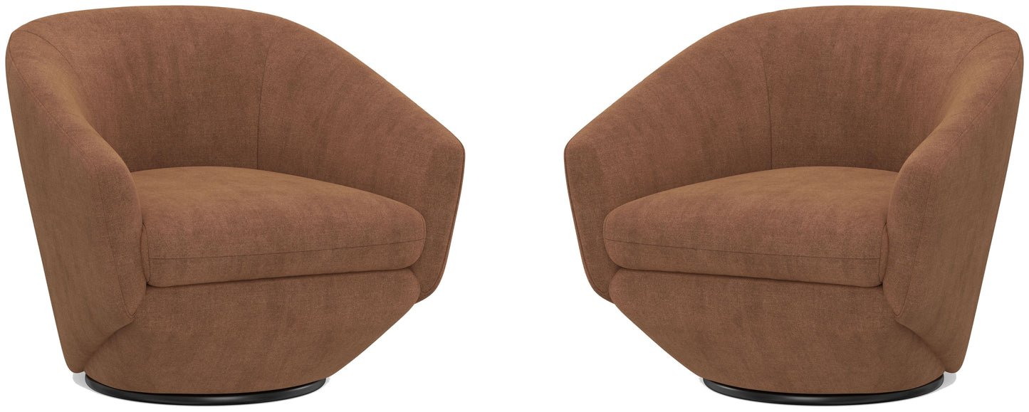 The Twist - Swivel Chair (Set of 2) - Elise Rust