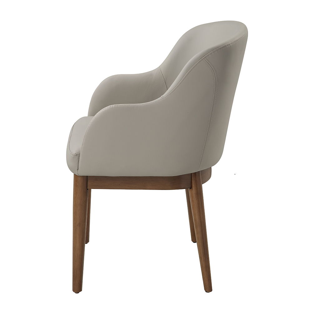 Harvey - Side Chair (Set of 2) - Synthetic Leather & Walnut