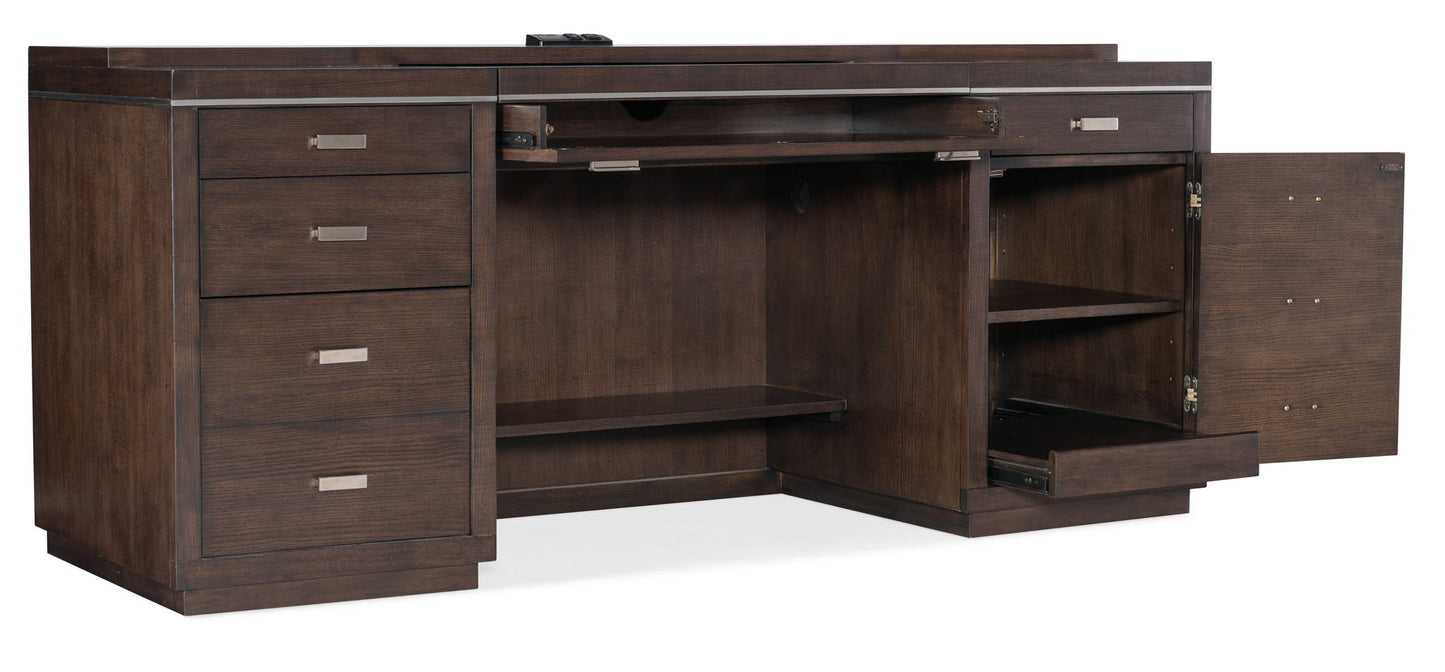 Work Your Way - House Blend Computer Credenza - Dark Brown
