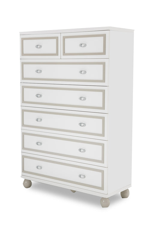 Sky Tower - 7-Drawer Chest - Cloud White