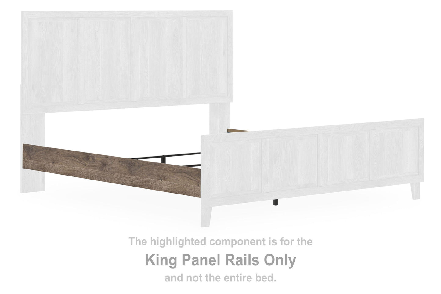 Rusticott - King Panel Rails - Brown