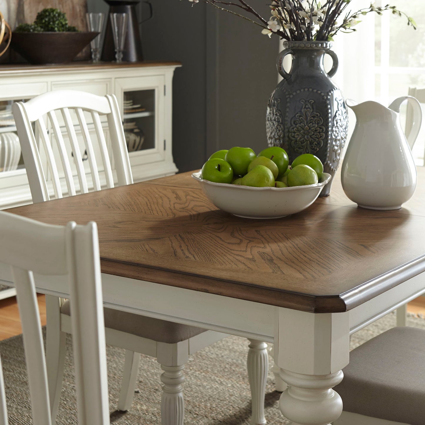Cumberland Creek - Rectangular Leg Table - White