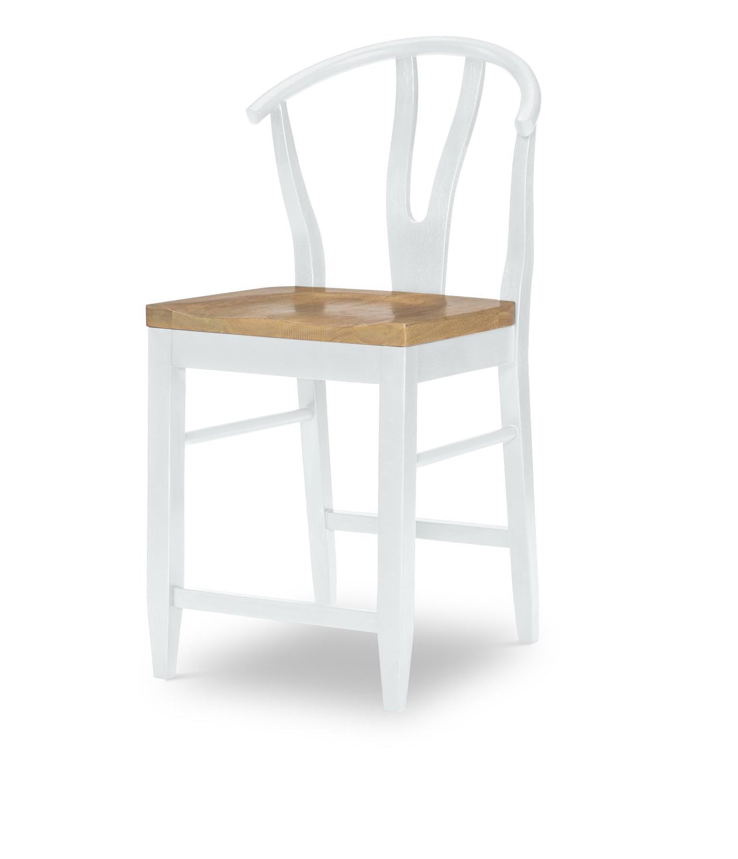 Franklin - Wishbone Back Counter Height Chair - Harvest Oak / Natural White
