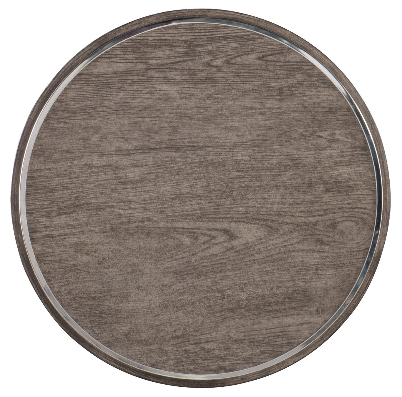 Melange - Storia Round End Table - Dark Gray