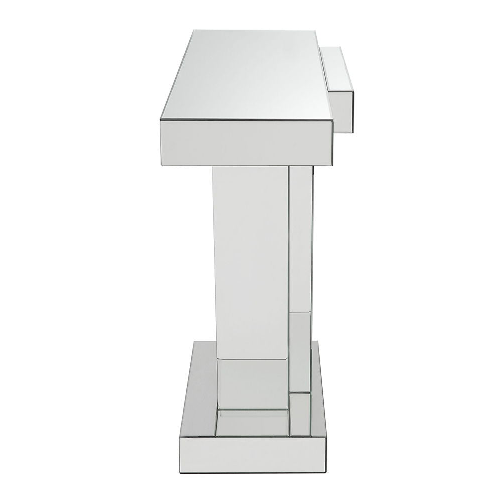Nysa - 32"H Console Table - Mirrored & Faux Crystals