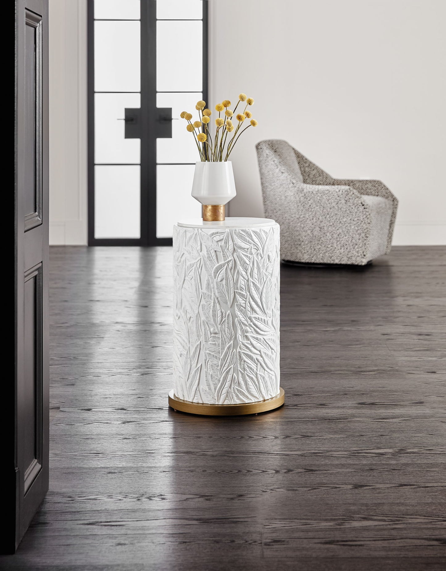 Melange - Be-Leaf In Me Accent Table - White