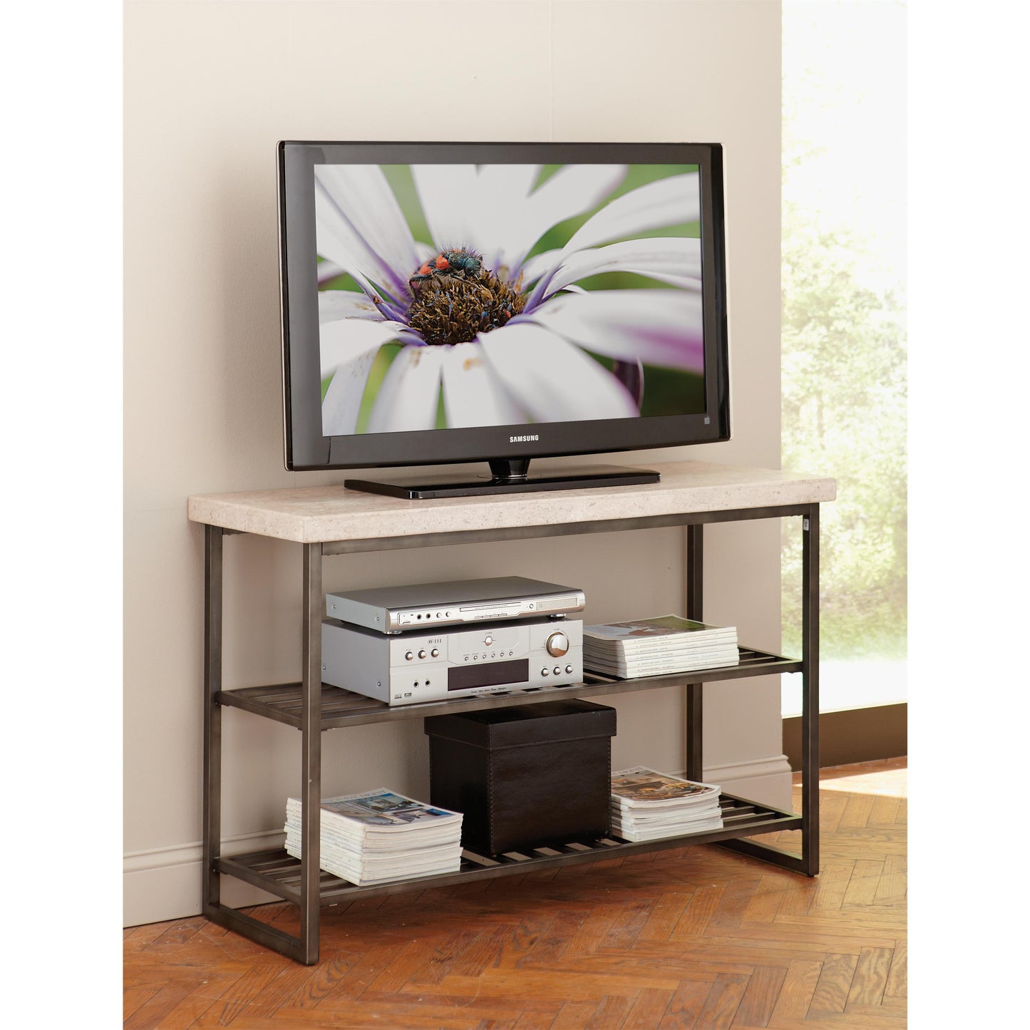 Capri - Console Table - Alabaster Travertine