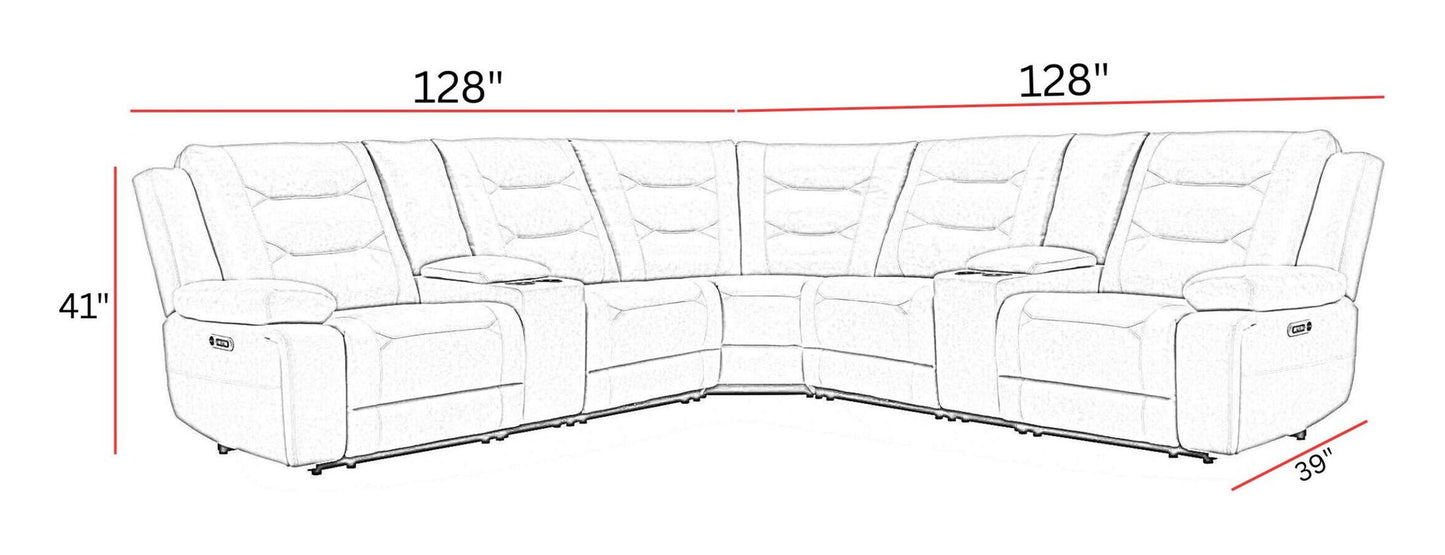 Caldwell - Modular Power Reclining Sectional