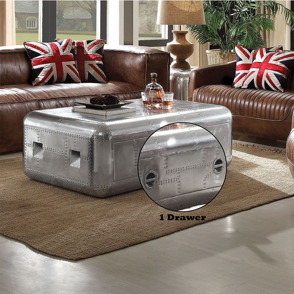 Brancaster - 19" Coffee Table - Aluminum