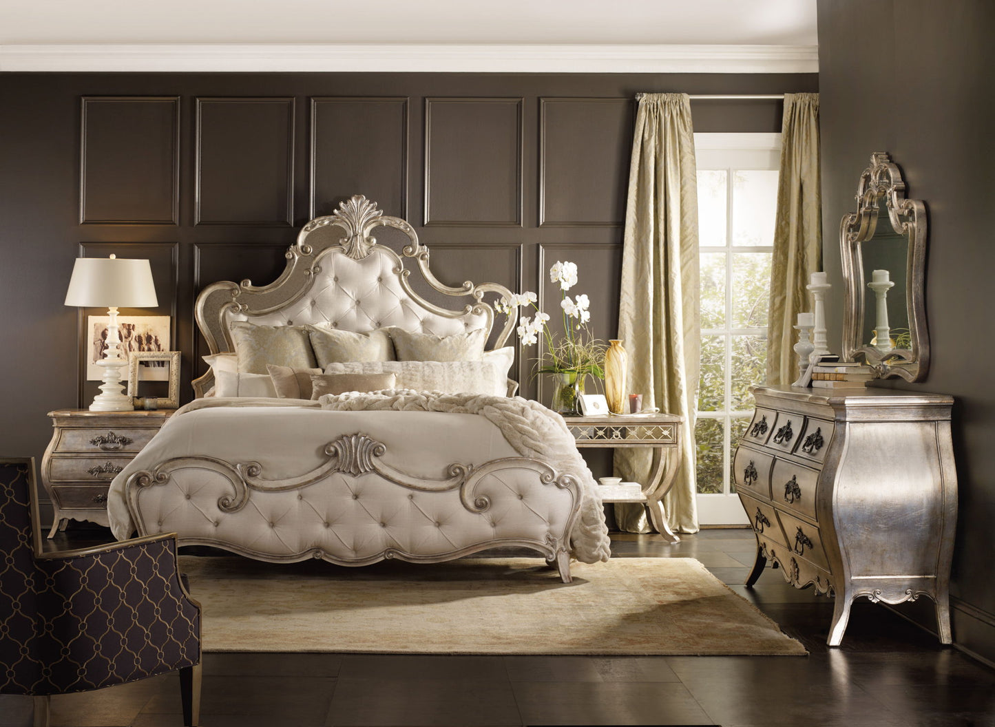 Sanctuary - Nightstand - Pearl Silver