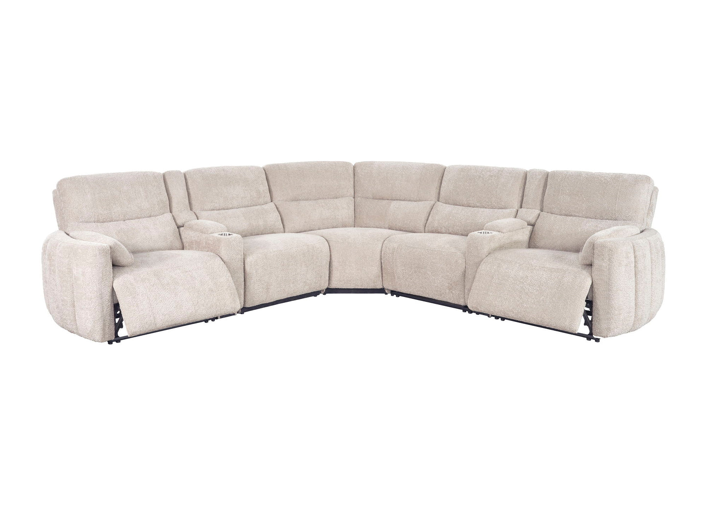 Modesto - Modular Power Reclining Sectional With Power Adjustable Headrests