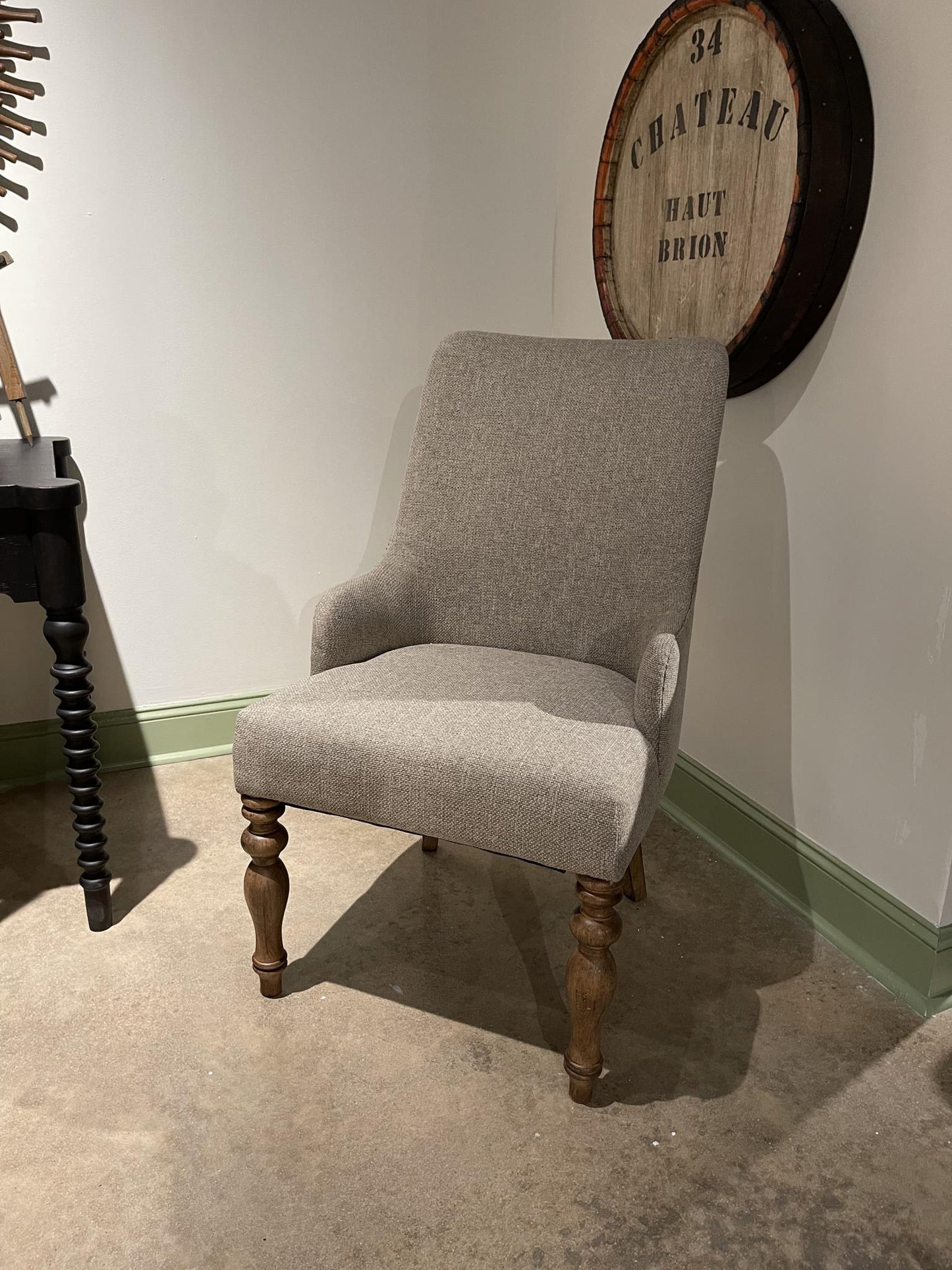 Vintage Market - Upholstered Arm Chair - Barnwood Oak