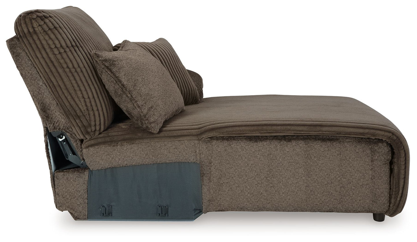 Top Tier - Raf Press Back Chaise - Chocolate
