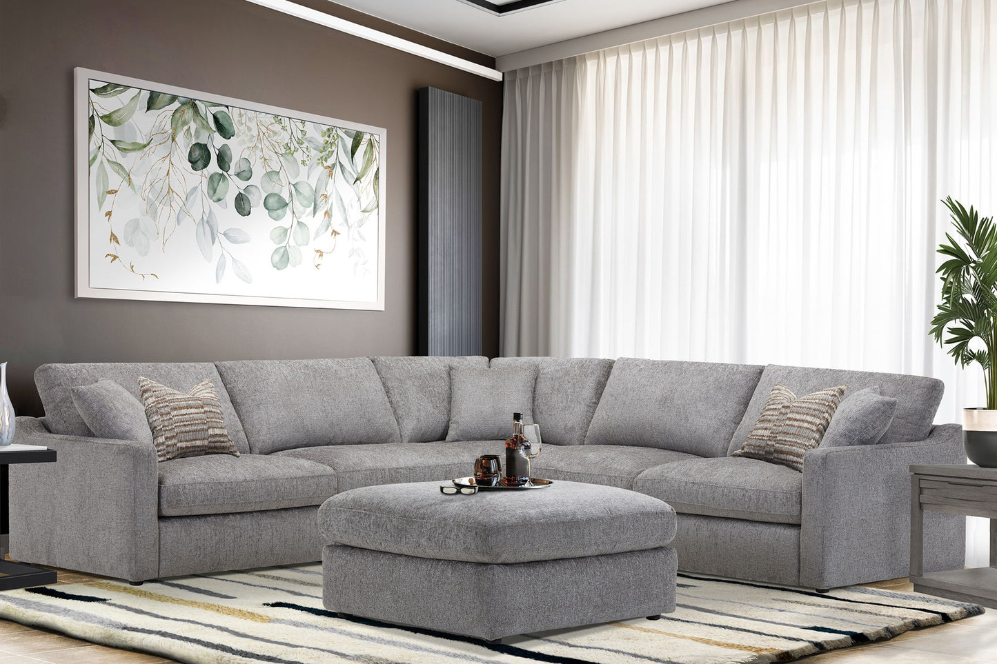 Surrender - 5 Piece Modular Sectional - Burmese Nature