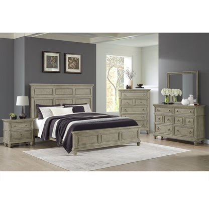 Whit-Ash - 2-Drawer Nightstand With USB - Light Gray