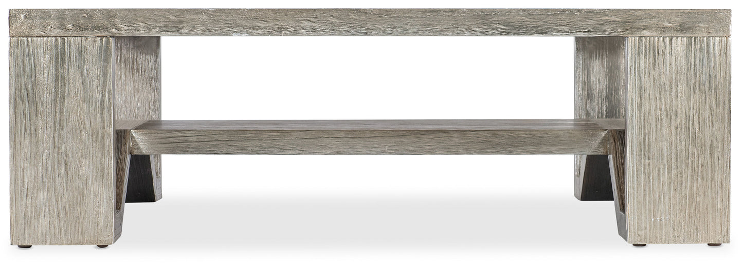 Melange - Saber Cocktail Table - Pearl Silver