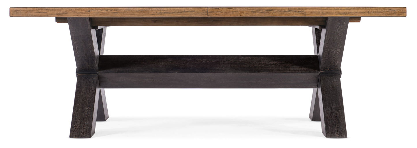 Big Sky - Trestle Dining Table With 2-20" Leaves - Light Brown
