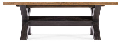 Big Sky - Trestle Dining Table With 2-20" Leaves - Light Brown