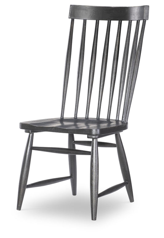 Vintage Market - Windsor Side Chair With Tapered Spindles - Kettle Black
