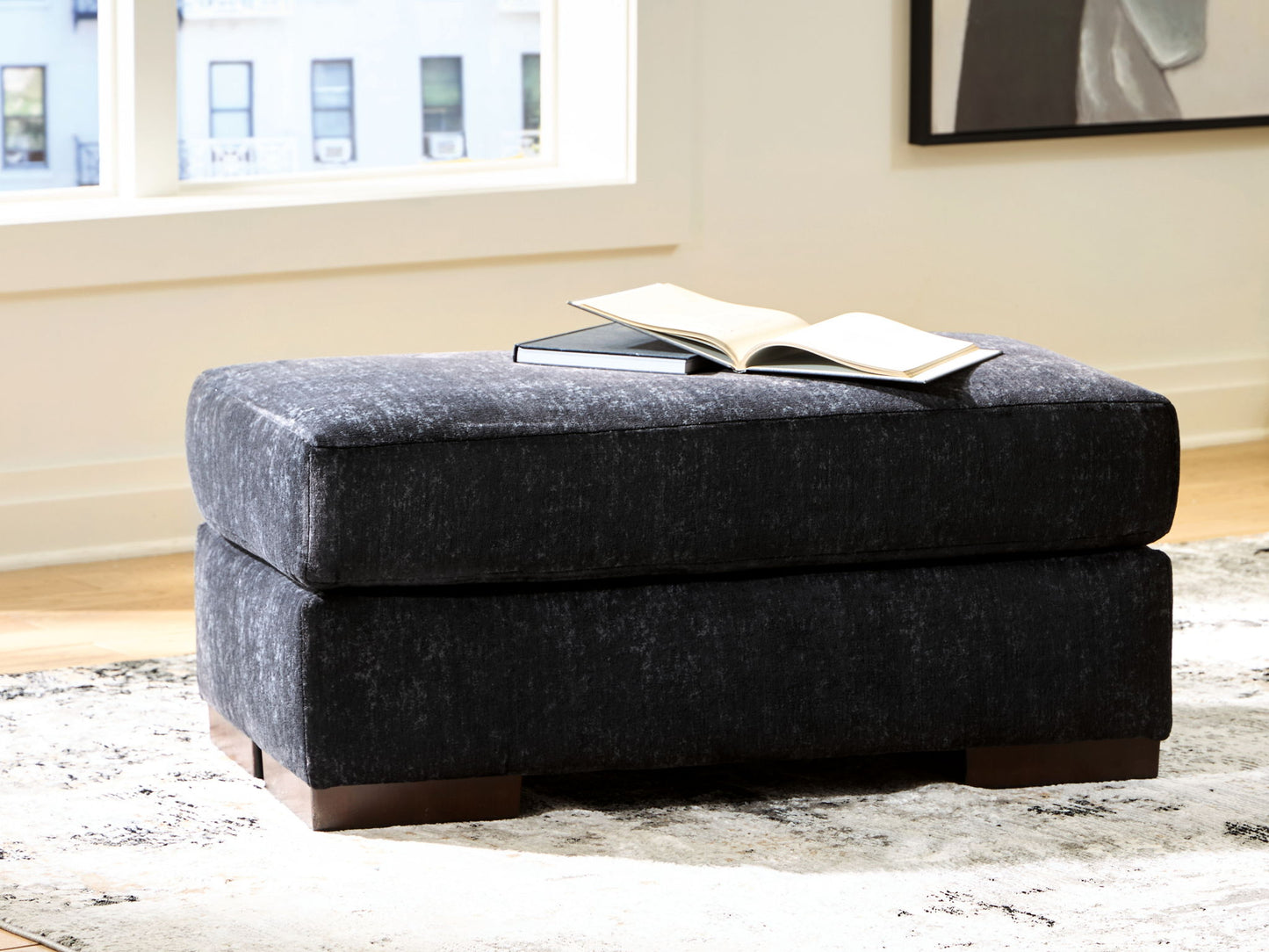 Whitmore Manor - Ottoman - Black Pearl