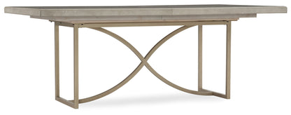 Elixir - 80" Rectangular Dining Table With 1-20" Leaf - Pearl Silver