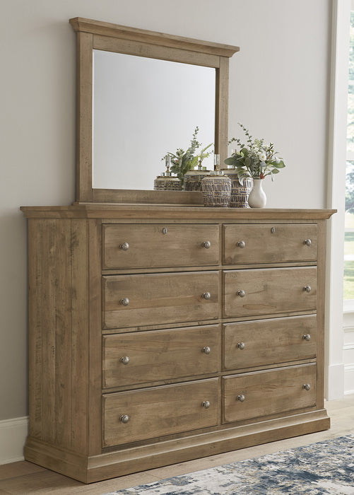 Vaughan Bassett Carlisle Landscape Mirror in Warm Natural