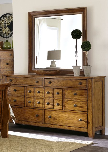 Liberty Furniture Grandpa's Cabin Dresser in Age Oak