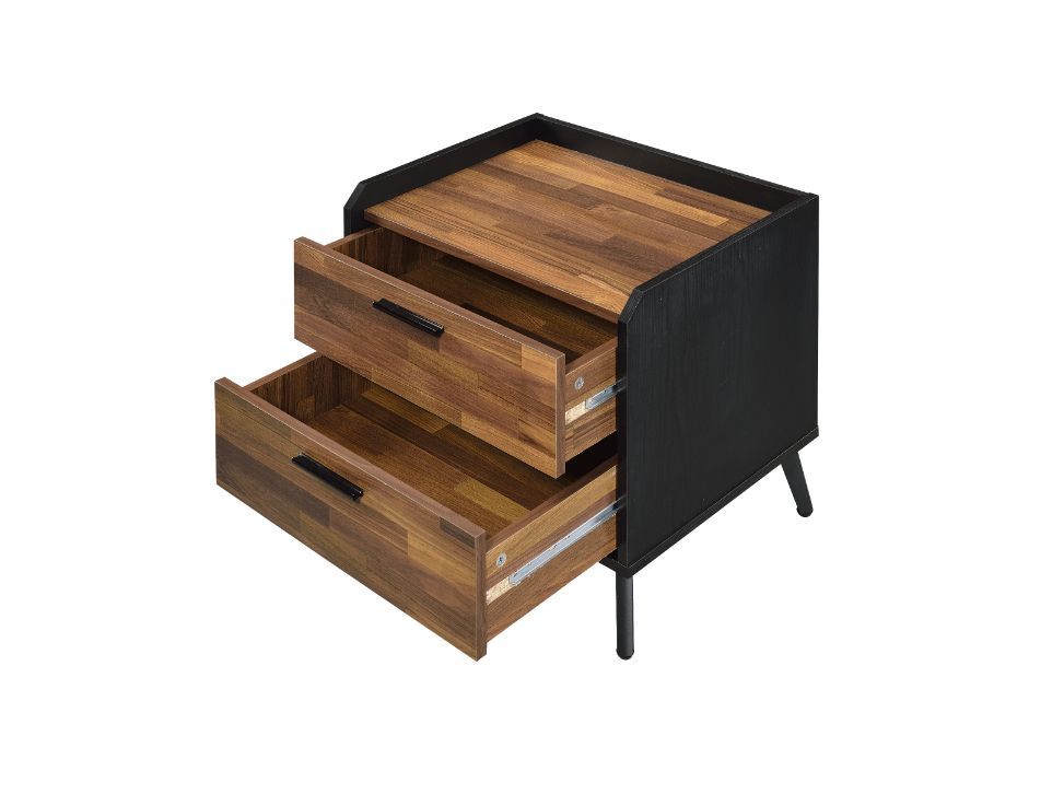 Jiranty - Accent Table - Walnut & Black