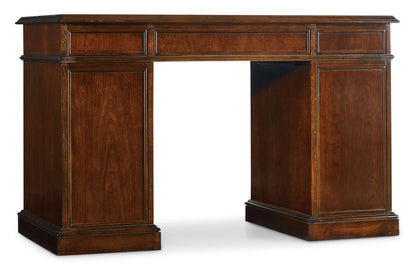Knee-Hole Desk Bow Front - Dark Brown
