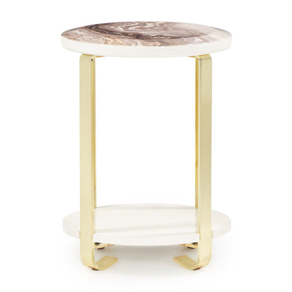 Ariana - Chairside Table - Gold