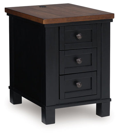 Wildenauer - Chair Side End Table - Brown / Black