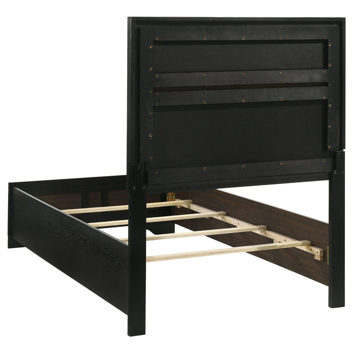 Miranda California King, E.King, Queen, Full, & Twin Bed Black & White