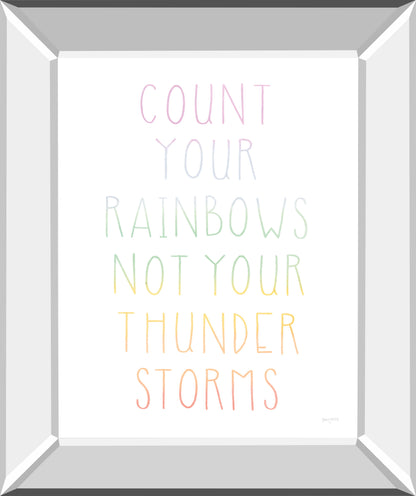 Lets Chase Rainbows VII By Jenaya Jackson - Mirror Framed Print Wall Art - White