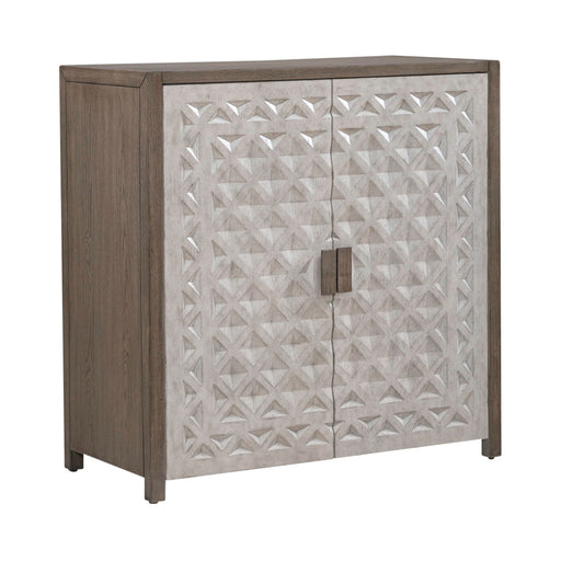 Liberty Furniture Chatfield Accent Console in Antique White with Tobacco Top EST SHIP TIME APPX 4 WEEKS image